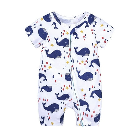 Baby Boys Girls Romper Jumpsuits Cute Cartoon Print Easy On Two Way Zipper Short Sleeve Sleep and Playwear
Baby Boys Girls Romper Jumpsuits Cute Cartoon Print Easy On Two Way Zipper Short Sleeve Sleep and Playwear