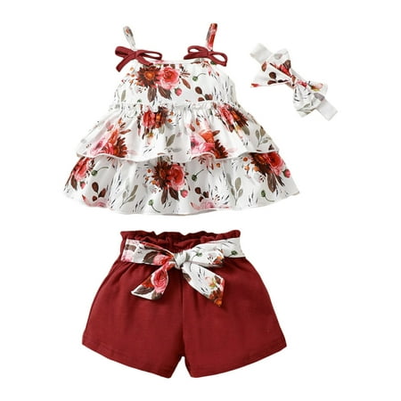 Peyakidsaa Infant Baby Girls Floral Print Crop Top+ Elastic Waist Shorts and Hairband
Peyakidsaa Infant Baby Girls Floral Print Crop Top+ Elastic Waist Shorts and Hairband