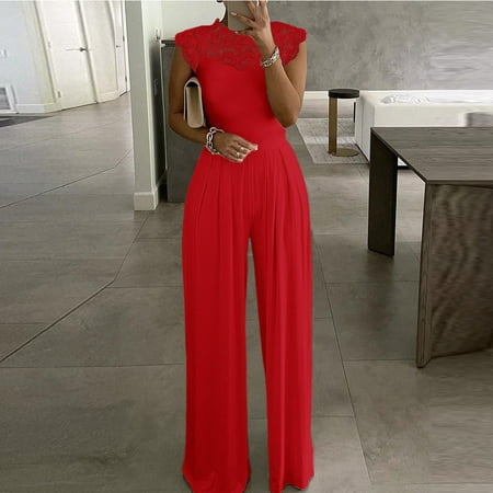 Rompers for women Women s Fashion Jumpsuit Lace Neck Hollow Round Neck Short Sleeve Solid Color Jumpsuit CHMORA
Rompers for women Women s Fashion Jumpsuit Lace Neck Hollow Round Neck Short Sleeve Solid Color Jumpsuit CHMORA