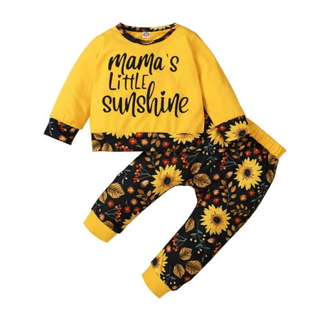 QWERTYU Infant Baby Toddler Child Girl Boy Floral Tops and Pants Set Long Sleeve Outfit Clothing Set Letter Print Yellow
QWERTYU Infant Baby Toddler Child Girl Boy Floral Tops and Pants Set Long Sleeve Outfit Clothing Set Letter Print Yellow