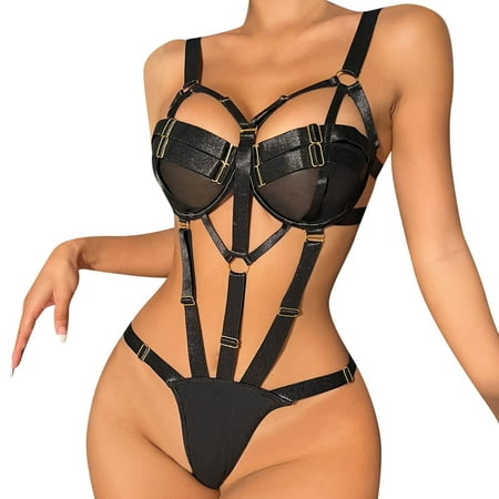Sebtyili Women s 1 Piece Fashion Hollow Webbing Lingerie Underwear Sleepwear Steel Ring Pajamas Garter
Sebtyili Women s 1 Piece Fashion Hollow Webbing Lingerie Underwear Sleepwear Steel Ring Pajamas Garter