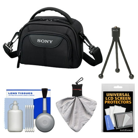Sony LCS-VA15 Carrying Case (Black) with Cleaning Accessory Kit for Handycam Camcorders