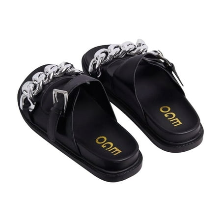 Hvyesh Shoes Clearance Sale Flat Beach Ladies Slippers Summer Metal Chain Casual Outer Wear Slippers Ladies Flat Bottom Slippers Ladies Casual Non Slip Sandals
Hvyesh Shoes Clearance Sale Flat Beach Ladies Slippers Summer Metal Chain Casual Outer Wear Slippers Ladies Flat Bottom Slippers Ladies Casual Non Slip Sandals