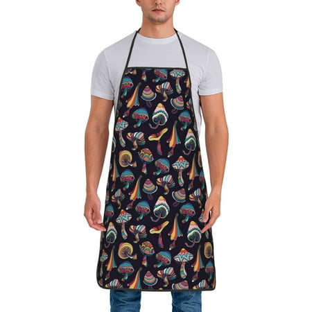 Wukai Colorful Mushrooms in Doodle Style Print Aprons Adjustable Bib Aprons Cooking Kitchen Chef Apron for Women and Men
Wukai Colorful Mushrooms in Doodle Style Print Aprons Adjustable Bib Aprons Cooking Kitchen Chef Apron for Women and Men