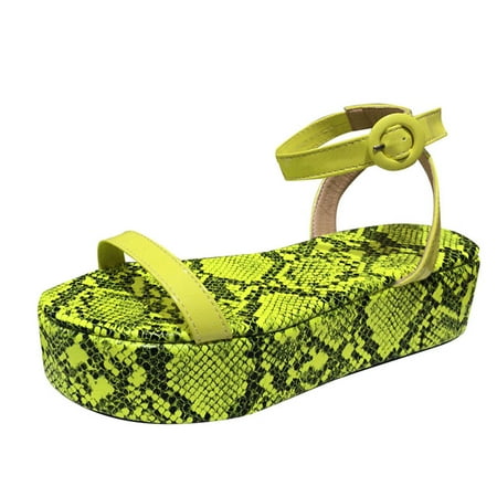 Follure Girl women s casual shoes Women Open Toe Platform Sandals Feature Snakeskin pattern Is Suitable For Party Yellow 43
Follure Girl women s casual shoes Women Open Toe Platform Sandals Feature Snakeskin pattern Is Suitable For Party Yellow 43