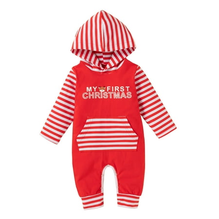 U·nikaka Infant Baby boy Girl My 1st Christmas Hooded Romper Clothes Outfit Long Sleeve Bodysuits Set
U·nikaka Infant Baby boy Girl My 1st Christmas Hooded Romper Clothes Outfit Long Sleeve Bodysuits Set