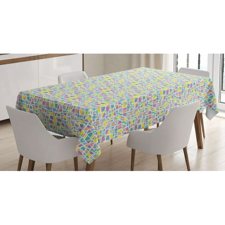 Abstract Tablecloth Geometric Squares Triangles Irregular Shapes Cubes Repeating Elements Modern Rectangle Satin Table Cover Accent for Dining Room and Kitchen 52 X 70 Multicolor by Ambesonne
Abstract Tablecloth Geometric Squares Triangles Irregular Shapes Cubes Repeating Elements Modern Rectangle Satin Table Cover Accent for Dining Room and Kitchen 52 X 70 Multicolor by Ambesonne