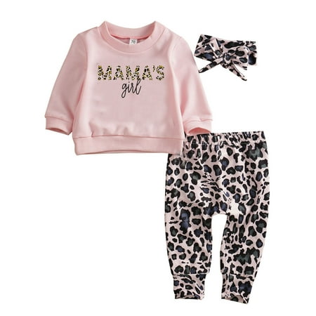 Ma&Baby Infant Baby Girls Outfits Casual Long Sleeve Sweatshirts Top Leopard Pants with Bow Headband
Ma&Baby Infant Baby Girls Outfits Casual Long Sleeve Sweatshirts Top Leopard Pants with Bow Headband