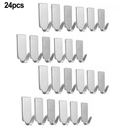 Cogfs 24 Pcs Self Adhesive Strong Sticky Hooks Heavy Duty Wall Seamless Stainless Steel
Cogfs 24 Pcs Self Adhesive Strong Sticky Hooks Heavy Duty Wall Seamless Stainless Steel