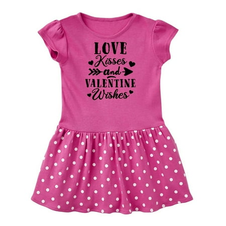 Inktastic Valentine s Day Love Kisses and Valentine Wishes Gift Baby Girl Dress