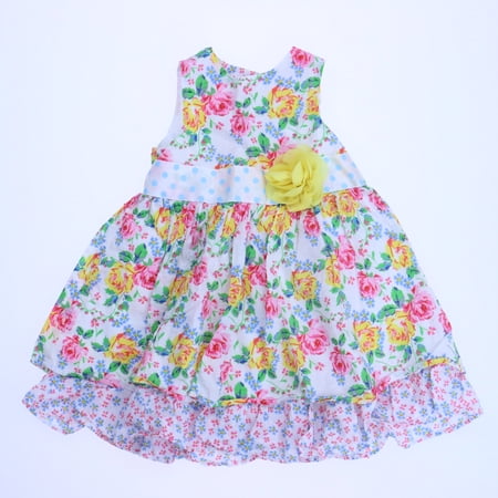 Pre-owned Laura Ashley Girls White | Floral Dress size: 18 Months