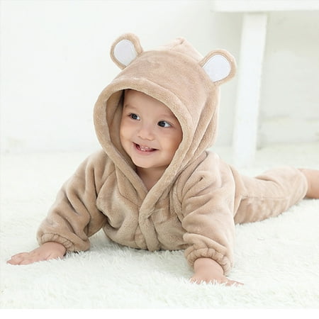 Cethrio Baby Girls Boys Jumpsuit- Soft Long Sleeve Bodysuit Warm Bear Hood Cute One Piece Pajamas Clothes Brown Size 30 Months
Cethrio Baby Girls Boys Jumpsuit- Soft Long Sleeve Bodysuit Warm Bear Hood Cute One Piece Pajamas Clothes Brown Size 30 Months