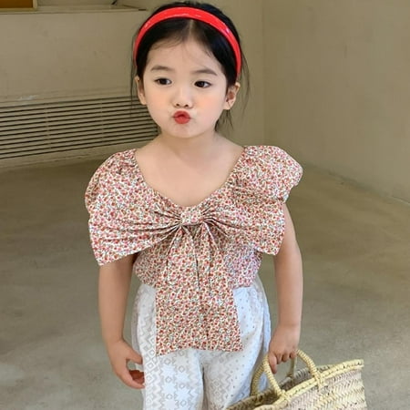 Bullpiano Fashion Girl Summer Bubble Sleeve T-Shirt Sweet Temperament Floral Bow Casual Korean Trend TeeTopsKids Cartoon Printing Clothes
Bullpiano Fashion Girl Summer Bubble Sleeve T-Shirt Sweet Temperament Floral Bow Casual Korean Trend TeeTopsKids Cartoon Printing Clothes