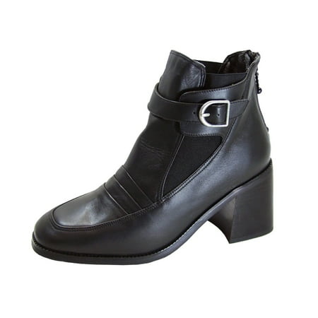 PEERAGE Orla Women s Wide Width Casual Dress Leather Ankle Boots