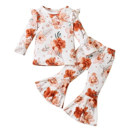 Toddler Baby Girls Long Sleeve Rainbow Sunflower Floral Printed T-shirt Tops+Flare Pants Outfits
Toddler Baby Girls Long Sleeve Rainbow Sunflower Floral Printed T-shirt Tops+Flare Pants Outfits