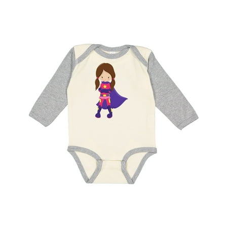 Inktastic Superhero Girl Brown Hair Cute Girl Purple Cape Gift Baby Girl Long Sleeve Bodysuit
Inktastic Superhero Girl Brown Hair Cute Girl Purple Cape Gift Baby Girl Long Sleeve Bodysuit