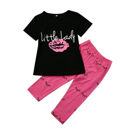 Nokpsedcb 2PCS Toddler Kids Baby Girls Lips Printed Short sleeve T-shirt and Long Pants Summer Outfits Red 4-5 Years
Nokpsedcb 2PCS Toddler Kids Baby Girls Lips Printed Short sleeve T-shirt and Long Pants Summer Outfits Red 4-5 Years