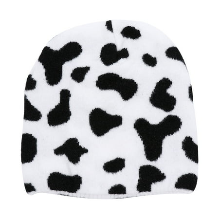 NUOLUX 1pc Woolen Knitting Hat Autumn Winter Hat Warm Hat Black White Knitted Hat