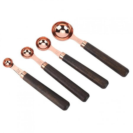 Zerodis Measuring Spoon Set Measuring Spoon Non-Toxic Wood Handle Bakeware 4Pcs/Set Rose Gold For Home
Zerodis Measuring Spoon Set Measuring Spoon Non-Toxic Wood Handle Bakeware 4Pcs/Set Rose Gold For Home
