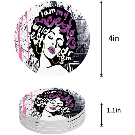 KXMDXA Woman Set of 6 Round Coaster for Drinks Absorbent Ceramic Stone Coasters Cup Mat with Cork Base for Home Kitchen Room Coffee Table Bar Decor
KXMDXA Woman Set of 6 Round Coaster for Drinks Absorbent Ceramic Stone Coasters Cup Mat with Cork Base for Home Kitchen Room Coffee Table Bar Decor