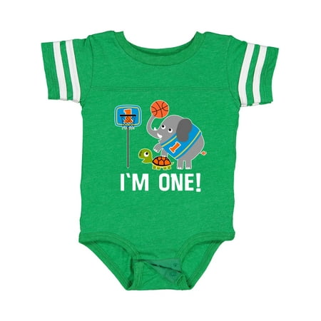 Inktastic Basketball 1st Birthday for One Year Old Gift Baby Boy Bodysuit