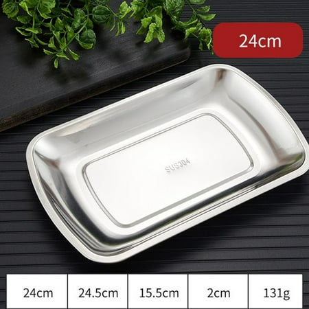 BAMILL Stainless Steel BBQ Dumpling Dish Commercial Snack Dish