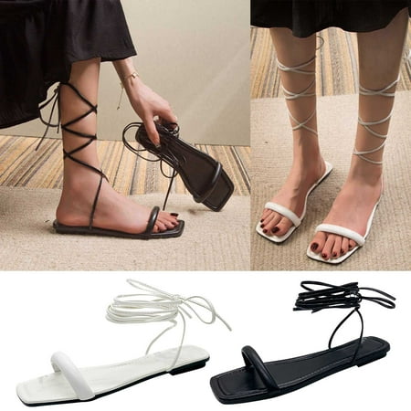Cethrio Women s Strappy Flat Sandals- on Clearance Wide Width Flat Square Toe Strap Strap with Pockets White Dressy Sandals/ Slides Size 9
Cethrio Women s Strappy Flat Sandals- on Clearance Wide Width Flat Square Toe Strap Strap with Pockets White Dressy Sandals/ Slides Size 9