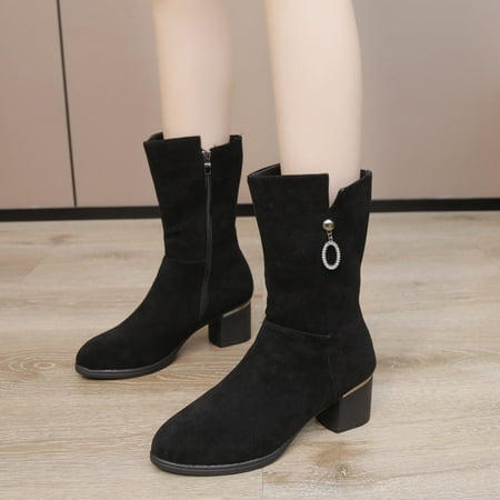 ZMHEGW Boots For Women Rhinestones Solid Color Autumn Thick Sole Square Heels Zipper Mid Booties Round Toe Boots Shoes
ZMHEGW Boots For Women Rhinestones Solid Color Autumn Thick Sole Square Heels Zipper Mid Booties Round Toe Boots Shoes