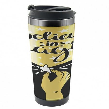 Saying Travel Mug Believe in Magic Lettering Steel Thermal Cup 16 oz by Ambesonne
Saying Travel Mug Believe in Magic Lettering Steel Thermal Cup 16 oz by Ambesonne