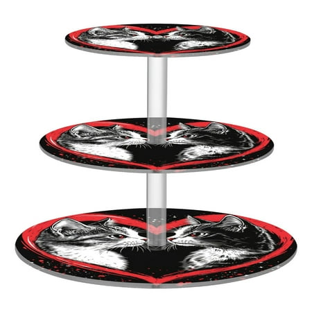 Wobogo Two Cats Looking at Each Other 3 Tier Acrylic Cake Stand with Clear Round Hold for Wedding Holiday Birthday Baby Shower Tea Party
Wobogo Two Cats Looking at Each Other 3 Tier Acrylic Cake Stand with Clear Round Hold for Wedding Holiday Birthday Baby Shower Tea Party