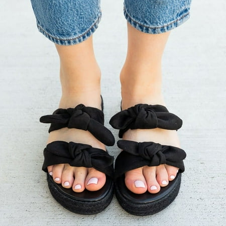 Fjofpr Slippers for Women Women s Summer Slip-On Bow Flat Beach Open Toe Breathable Sandals Weave Shoes Hot
Fjofpr Slippers for Women Women s Summer Slip-On Bow Flat Beach Open Toe Breathable Sandals Weave Shoes Hot