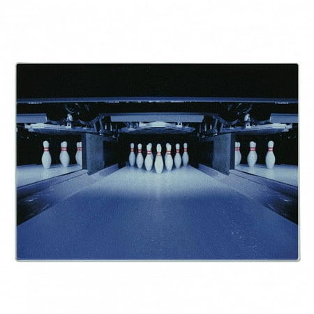 Bowling Party Cutting Board Symmetrical Bowling Pins on an Empty Alley Hobby Fun Challenge Theme Decorative Tempered Glass Cutting and Serving Board Small Size Blue White Red by Ambesonne
Bowling Party Cutting Board Symmetrical Bowling Pins on an Empty Alley Hobby Fun Challenge Theme Decorative Tempered Glass Cutting and Serving Board Small Size Blue White Red by Ambesonne