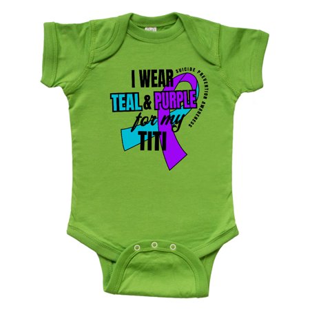 Inktastic Suicide Prevention I Wear Teal and Purple for My Titi Gift Baby Boy or Baby Girl Bodysuit
Inktastic Suicide Prevention I Wear Teal and Purple for My Titi Gift Baby Boy or Baby Girl Bodysuit