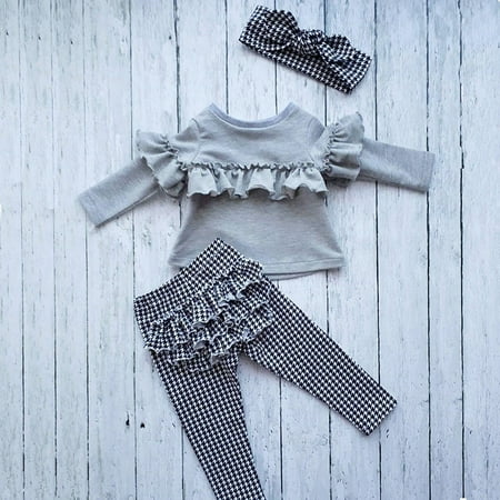 Toddler Kids Baby Girl Ruffle Plaid Tops Pants Leggings 3Pcs Outfits Clothes 
Toddler Kids Baby Girl Ruffle Plaid Tops Pants Leggings 3Pcs Outfits Clothes