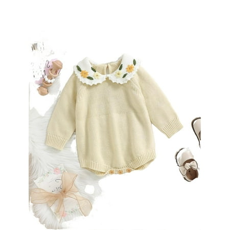 Casual Floral Print Peter Pan Collar Bodysuits Long Sleeve Beige Baby Sweater Onesies (Baby s)
Casual Floral Print Peter Pan Collar Bodysuits Long Sleeve Beige Baby Sweater Onesies (Baby s)