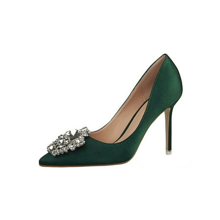 SIMANLAN Women Stiletto Heels Rhinestone Pumps High Heel Dress Pump Ladies Sexy Shoes Womens Pointy Toe Heeled Sandals Green 8.5
SIMANLAN Women Stiletto Heels Rhinestone Pumps High Heel Dress Pump Ladies Sexy Shoes Womens Pointy Toe Heeled Sandals Green 8.5