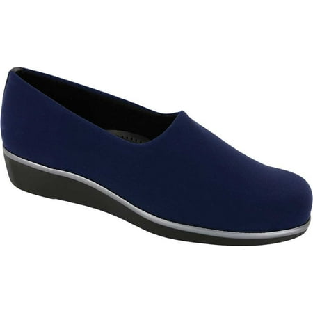 Women s SAS Bliss Slip On Loafer Navy Stretch Fabric 8.5 SS