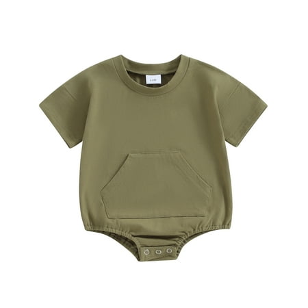 Wallarenear Baby Girl Boy Romper Solid Color Short Sleeve Summer Casual Onesie Bodysuit Tops Green 3-6 Months
Wallarenear Baby Girl Boy Romper Solid Color Short Sleeve Summer Casual Onesie Bodysuit Tops Green 3-6 Months
