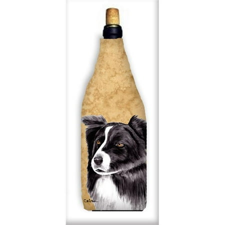 Carolines Treasures SC9138WINEBOTTLE Border Collie Wine Bottle Hugger