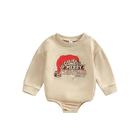Jkerther Baby Boys Girls Christmas Short Romper Long Sleeve Crew Neck Letters Print Bodysuit
Jkerther Baby Boys Girls Christmas Short Romper Long Sleeve Crew Neck Letters Print Bodysuit
