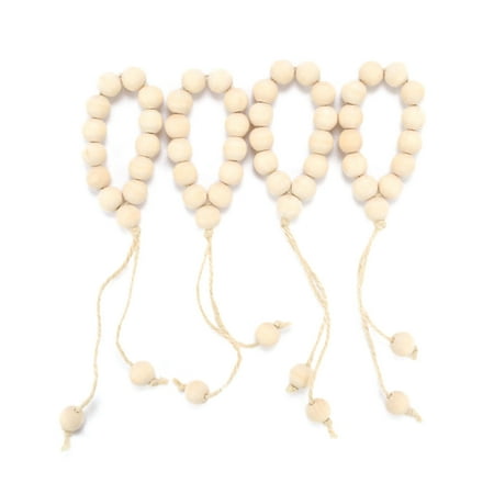 VEAREAR 4Pcs Wooden Beads Linen Rope Tassels Ornament Pendant Napkin Rings Home Decor
VEAREAR 4Pcs Wooden Beads Linen Rope Tassels Ornament Pendant Napkin Rings Home Decor