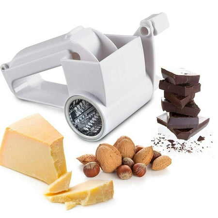 Reactionnx Hand Held Rotary Cheese Grater Handheld Cheese Cutter Slicer Shredder