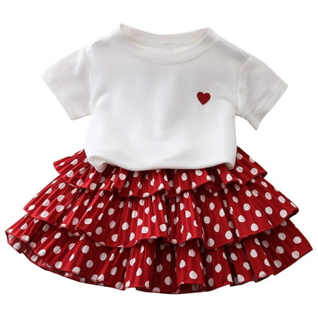 Summer Toddler Girls Outfit Set Short Sleeve Prints Tops Skirt Two Piece Outfits Set For Kids Clothes
Summer Toddler Girls Outfit Set Short Sleeve Prints Tops Skirt Two Piece Outfits Set For Kids Clothes