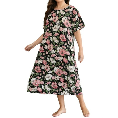 Casual All Over Print Round Neck Sleepshirts Short Sleeve Multicolor Plus Size Nightgowns & Sleepshirts (Women s)
Casual All Over Print Round Neck Sleepshirts Short Sleeve Multicolor Plus Size Nightgowns & Sleepshirts (Women s)