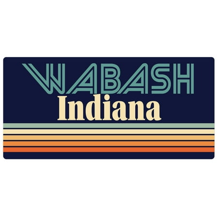 Wabash Indiana 5 x 2.5-Inch Fridge Magnet Retro Design