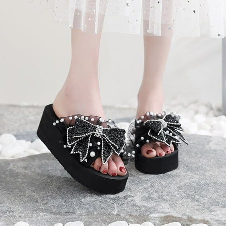 Cathalem Platform Designer Women Flat Heeled Sandals Other Wedges For Women And Ladies Sandals Super Warm Slippers for Women Black 7
Cathalem Platform Designer Women Flat Heeled Sandals Other Wedges For Women And Ladies Sandals Super Warm Slippers for Women Black 7