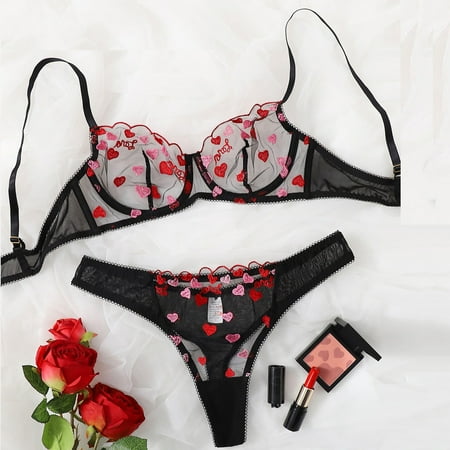 Lopecy-Sta Women Lingerie Sexy Lace Love Heart Hollow Out Intimates Underwear Bra+Briefs Discount Clearance Womens Underwear Period Underwear for Women Black
Lopecy-Sta Women Lingerie Sexy Lace Love Heart Hollow Out Intimates Underwear Bra+Briefs Discount Clearance Womens Underwear Period Underwear for Women Black