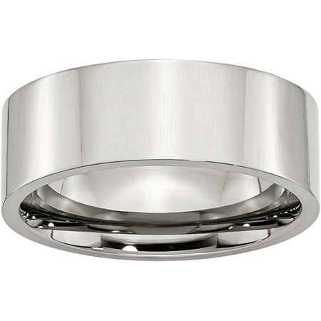 Stainless Steel Flat 8mm Polished Band
