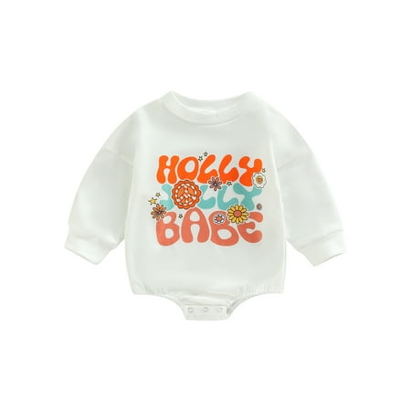 Nokpsedcb Autumn Newborn Baby Girls Clothes Casual Romper Cute Letter Flower Print Long Sleeve Sweatshirts Jumpsuits White 9-12 Months
Nokpsedcb Autumn Newborn Baby Girls Clothes Casual Romper Cute Letter Flower Print Long Sleeve Sweatshirts Jumpsuits White 9-12 Months