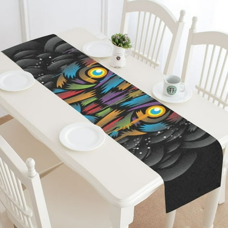 MKHERT Angry Sheep Table Runner for Wedding Party Banquet Decoration 14x72 inch